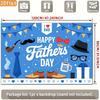 2D Blue Father's Day Backdrop, Gentleman Themed Photo Banner