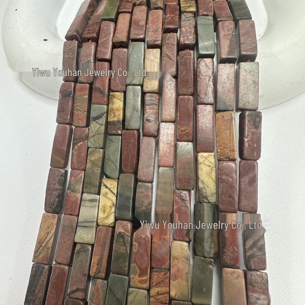 4x13mm Natural Stone Rectangle Bar Beads for DIY Jewelry and Bracelets