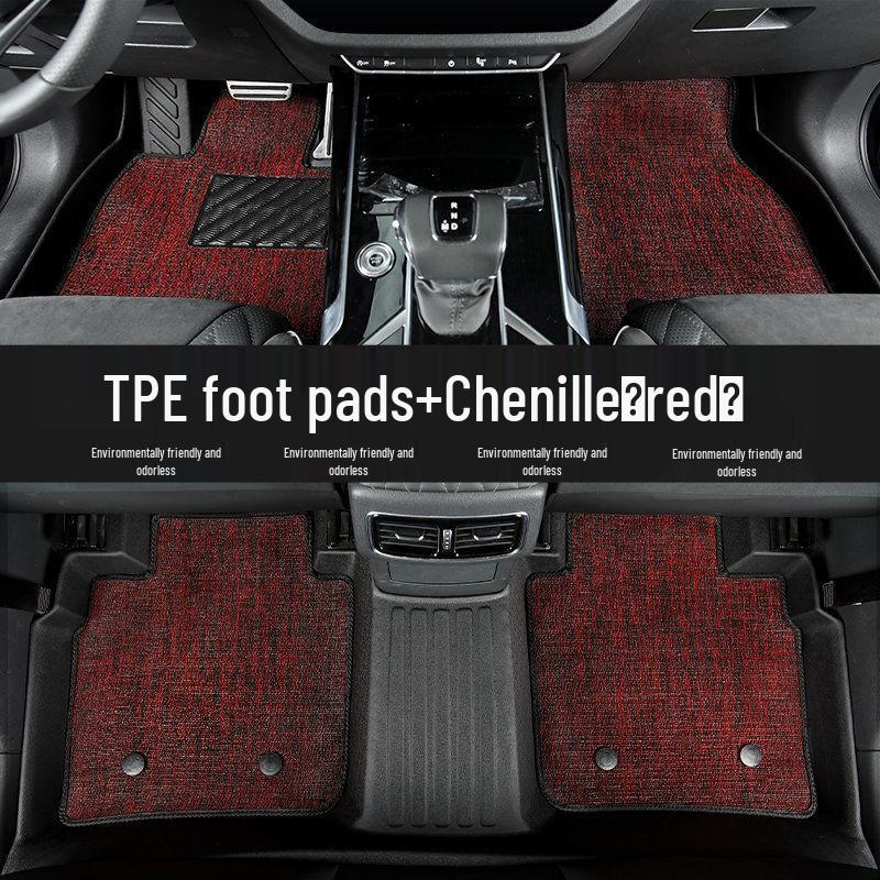 Galaxy E5 TPE Double-Layer Car Floor Mats: Driver, Passenger, and Rear Row Protection