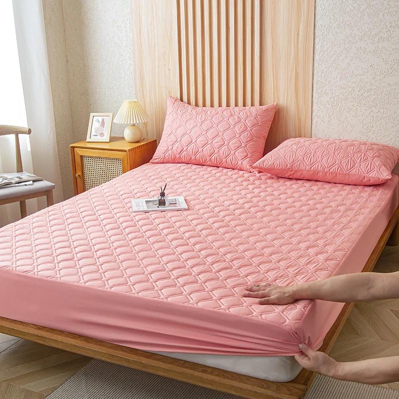 Cearșaf de pat rezistent la apă Proces de matlasare Husă de saltea Protector de pat Protejat Husă de pat Single, dublu, King Queen(Fara fata de perna)