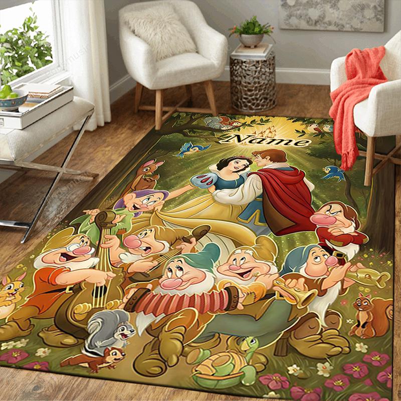 Custom 1Pc Snow White Seven Dwarfs Rug Office Carpet Indoor Outdoor Entrance Doormat Nonslip Soft And Comfortable Living Room D916251