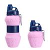 Reusable Silicone Water Bottle 700ml Hiking Water Cup Portable Collapsible Water Bottles  Outdoor