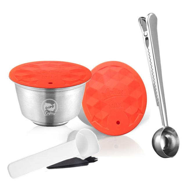 Reusable Coffee & Milk Foam Capsules For Nescafe Dolce Gusto Refillable Coffee Filter Latte Maker