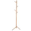 Wolnostojący drewniany stojak na płaszcze, wieszak na kapelusze z 6 haczykami do dekoracji przedpokoju
