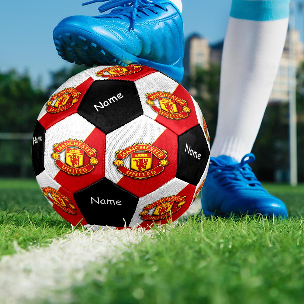 Custom Name Manchester United Theme Size 5 Soccer Ball, Suitable for Both Indoor and Outdoor Matches, a Gift Suitable for Everyone.