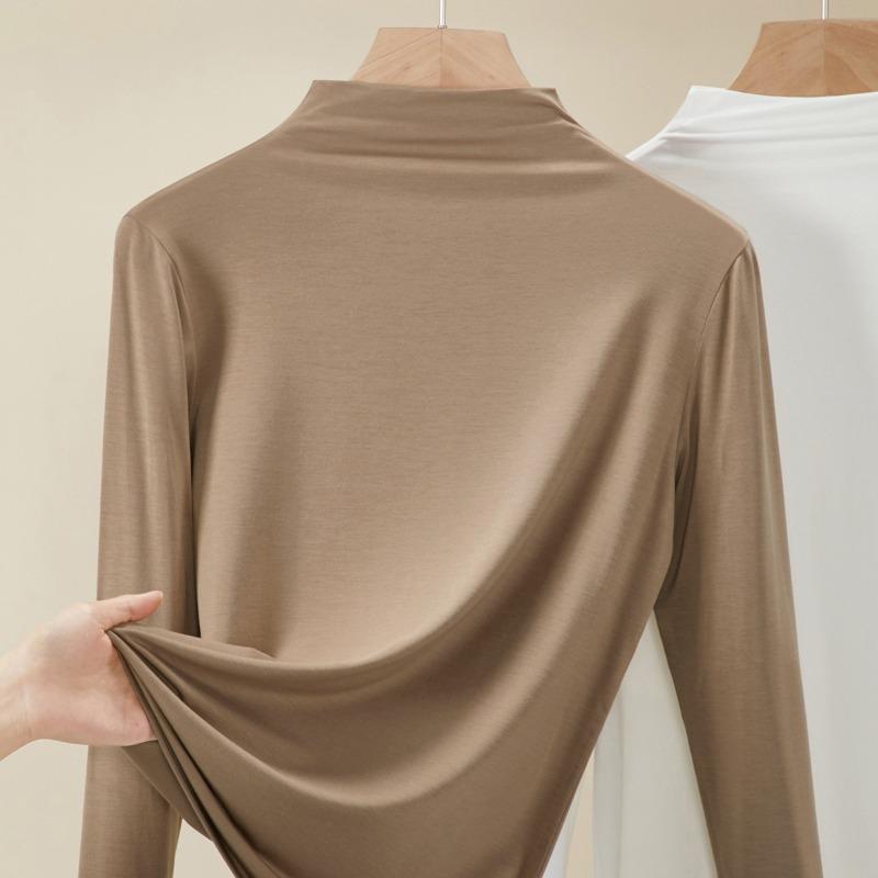 

Semi-turtleneck Lenzing Modal bottoming shirt women s summer with a new shirt beautiful top XXXL