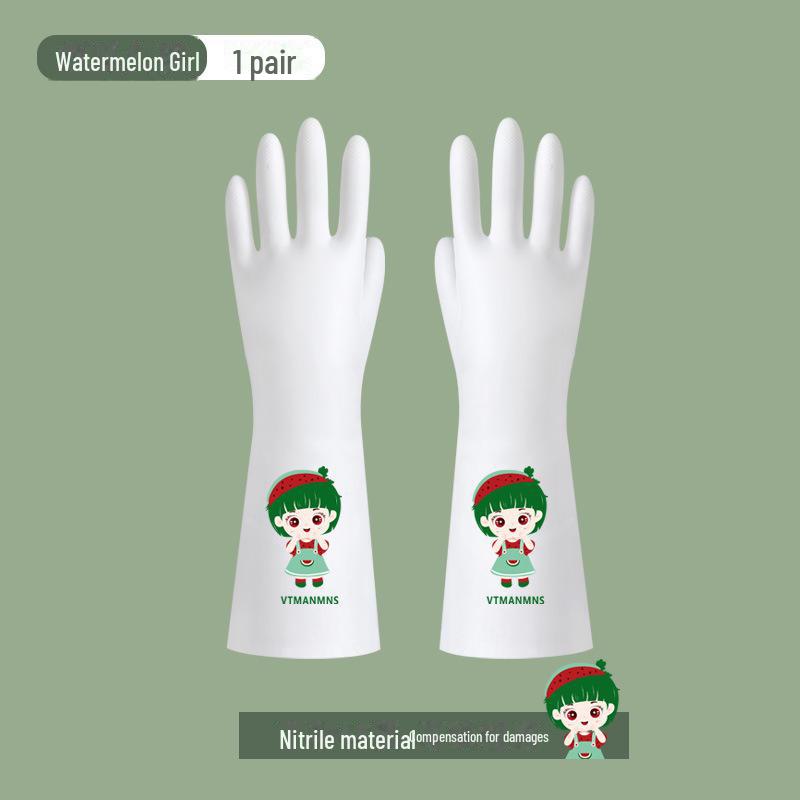 

Нитриловые перчатки в мультяшном стиле: Пищевой, водонепроницаемый, прочный, для взрослых и детей, идеально подходит для мытья посуды и работы по дому. Large
