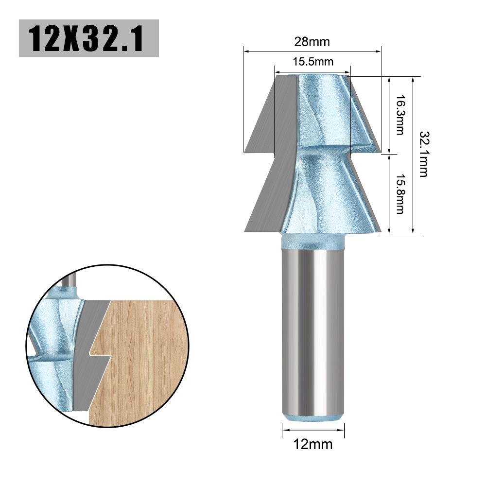 

Woodworking Lightning Knife Splicing Knife Tenon Knife Splicing Finger Joint Knife Tenon Milling Cutter Lightning Knife 12 * 32.1