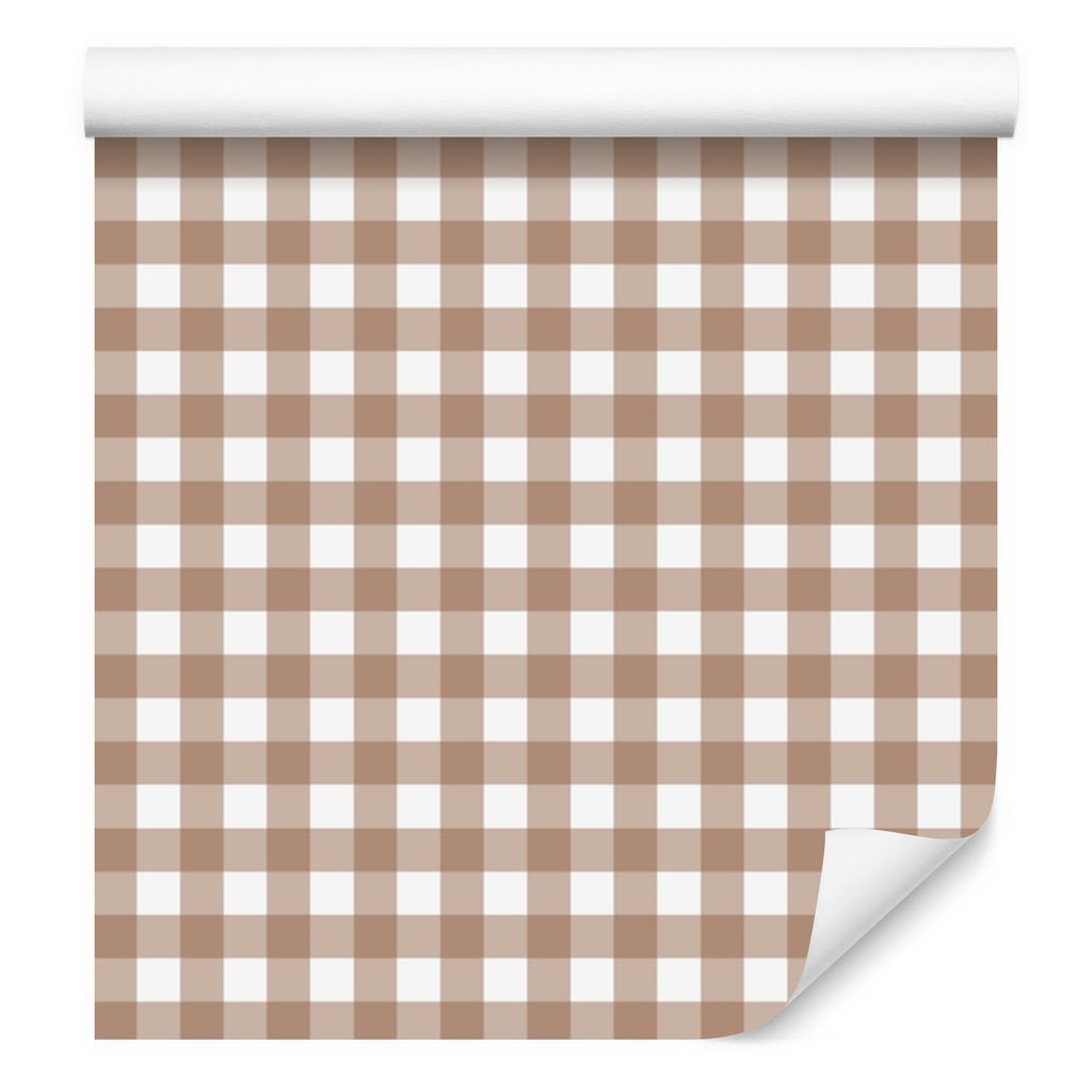 Wallpaper Fabric Pattern Beige, Light Gray and White 50x1000