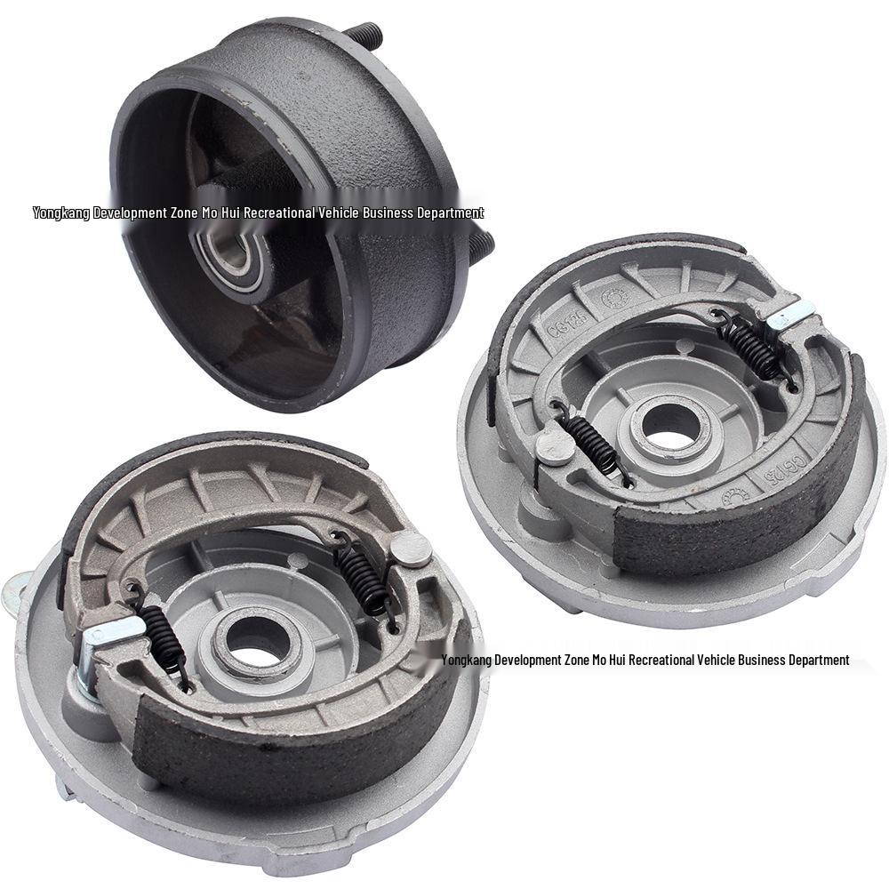 ATV Beach Kart Front 4-Hole Hub Brake Disc with Cover Pad for 150CC-250CC Left L