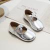 Fashion Girl Leather Shoes Spring New Child Shoe Simple Kids Casual Shoes Soft Soled Girls Shoe Anti Slip Kids Performance Shoe