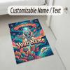 Adventure Alphabet Theme Soft Crystal Velvet Rug Custom Name & Text Print Non Slip Floor Rug for Bedroom Living Room