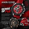 Angel Clover Mondo Solar Chronograph Men's Watch NMOS44SNNV Solar Quartz Navy Dial Stainless Steel 44mm 100m Water Resistant Mineral Glass