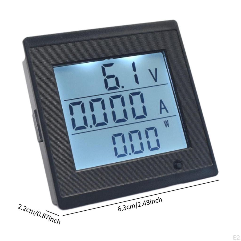 DC 6-200V 20A Current Meter Amp Gauge Large Screen Stable Professional Overload Alarm Multimeter