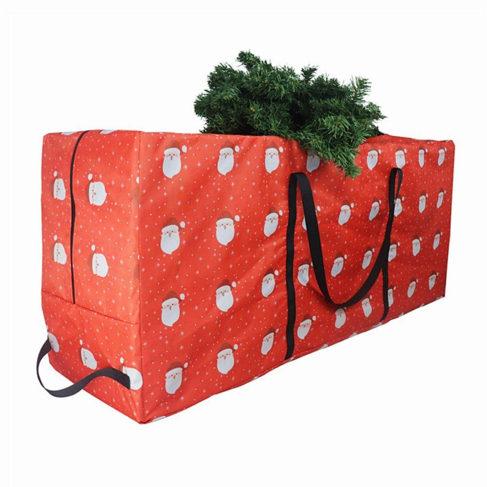 Oxford Cloth Christmas Storage Bag Dustproof Quilt Clothes Organizer  Easy Carrying and Transport