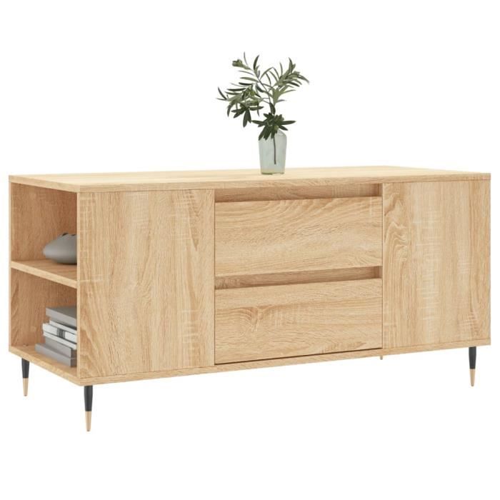 VidaXL Coffee Table Sonoma Oak 102x44.5x50 Cm Engineered Wood 830991