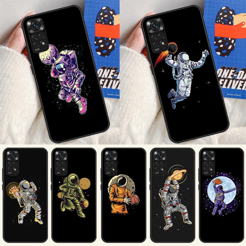 Astronaut Space Dunk Case For Xiaomi Redmi Note 8 9 10 11 Pro 8T 9S 10S 11S Redmi K50 K40 Gaming 9A 9C 9T 10C