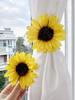 1/2/4 Stück Ins-Stil Simulation Sonnenblume Vorhangschnalle Vorhangclip Vorhangband Vorhang-Zurückhalter Wohnzimmer Heimdekoration