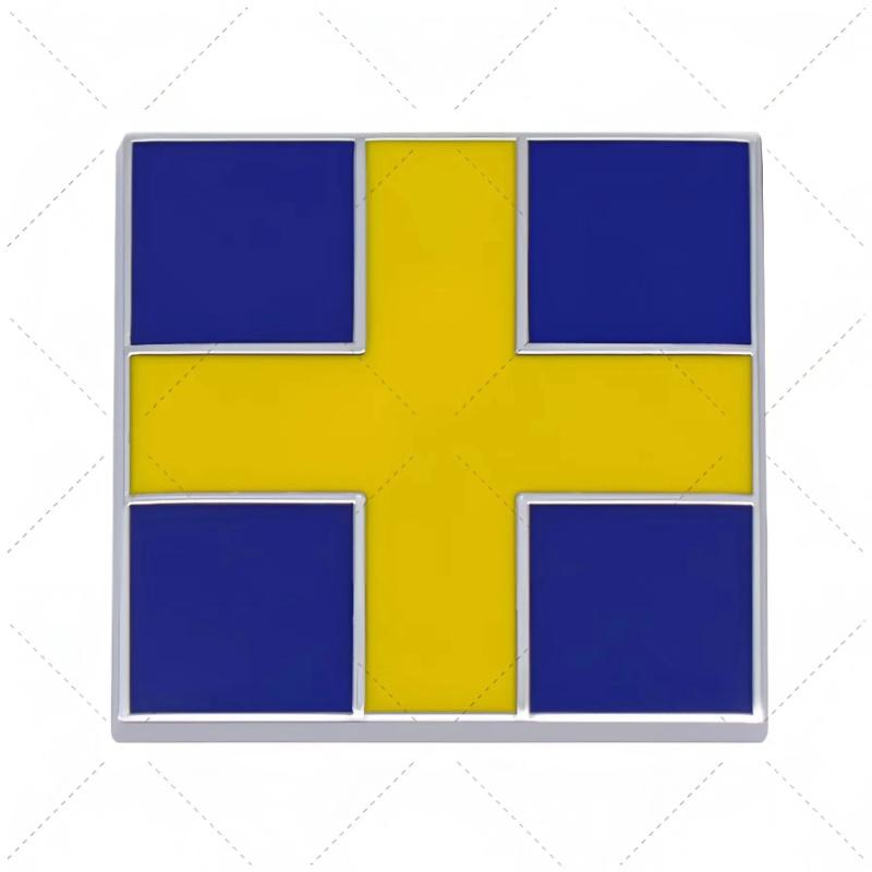 AALK1 3D Metal Chrome R-Type AWD Badge Swedish Flag Moose Emblem Sticker for Volvo V40 XC60 XC90 C30 V60 - Auto Trunk/Fender Exterior