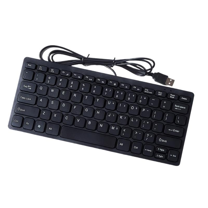 Tastaturi Mini Slim cu Fir USB 78 Taste Ergonomice pentru Afaceri Birou Desktop Laptop