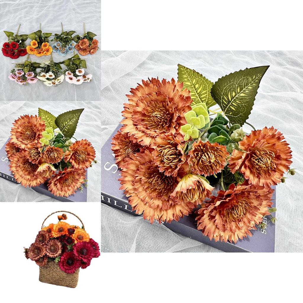 6 Artificial Flower Display For Home Office Decor With Lifespan Longer