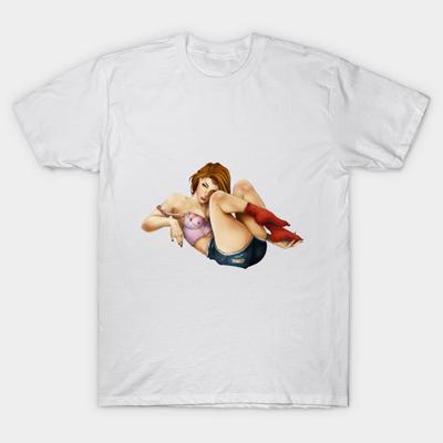 T-shirt Femme Chaussettes Rouges Imprimé Harajuku T-shirt Kawaii Été Manches Courtes T-shirt Femme Haut Tee