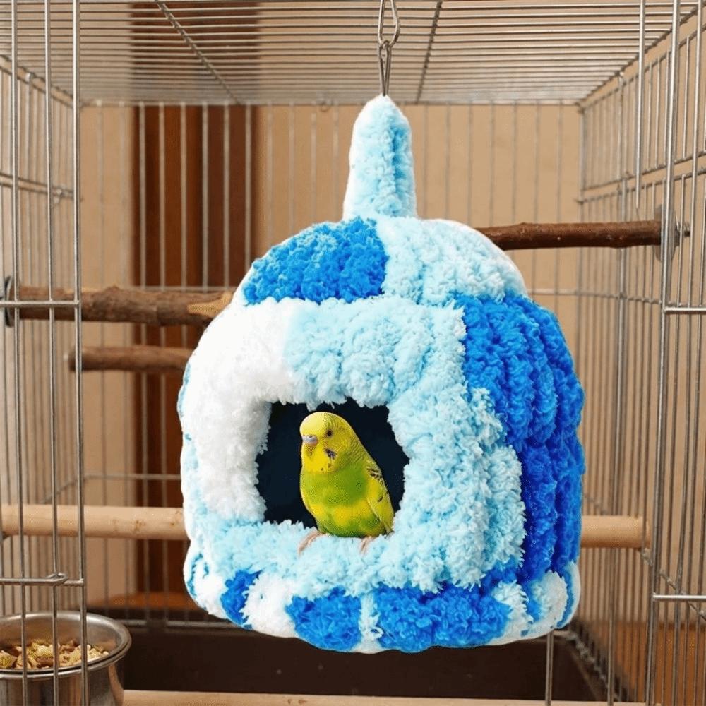 Warm Hanging Parrot House Plush Bird Sleeping Nest Parrot Warm Nest Cage Accessories