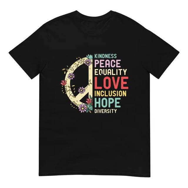 Camiseta Peace Love Inclusion Hope Diversity Kindness S