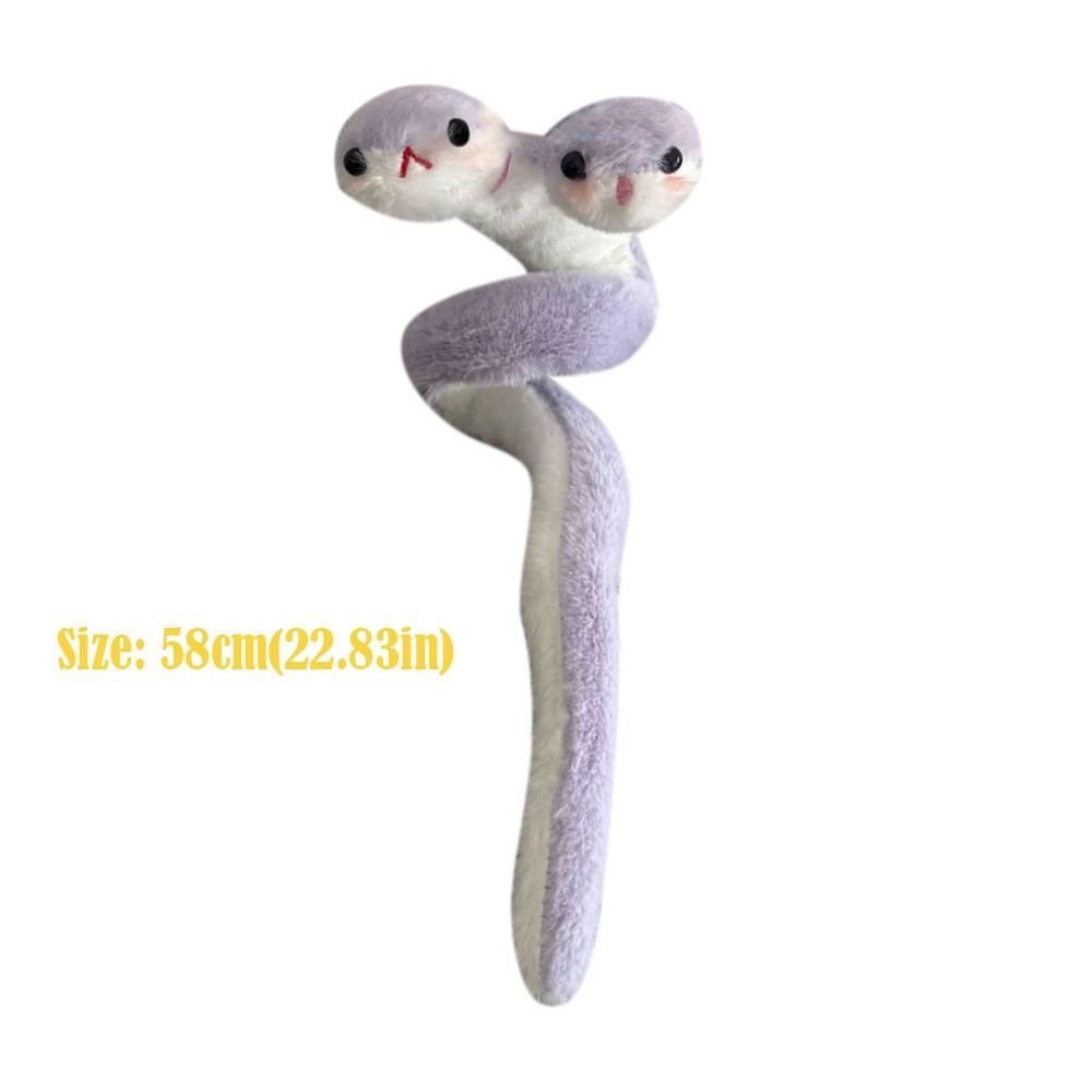 58cm Year of The Snake Plush Toy Wrap Around Arm Purple Snake Animal Doll  Children Gift