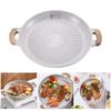Functional Nonstick Barbecue Tray Efficient Aluminum BBQ Frying Pan Round Grill Tray For Home Kitchens And Outdoor Use