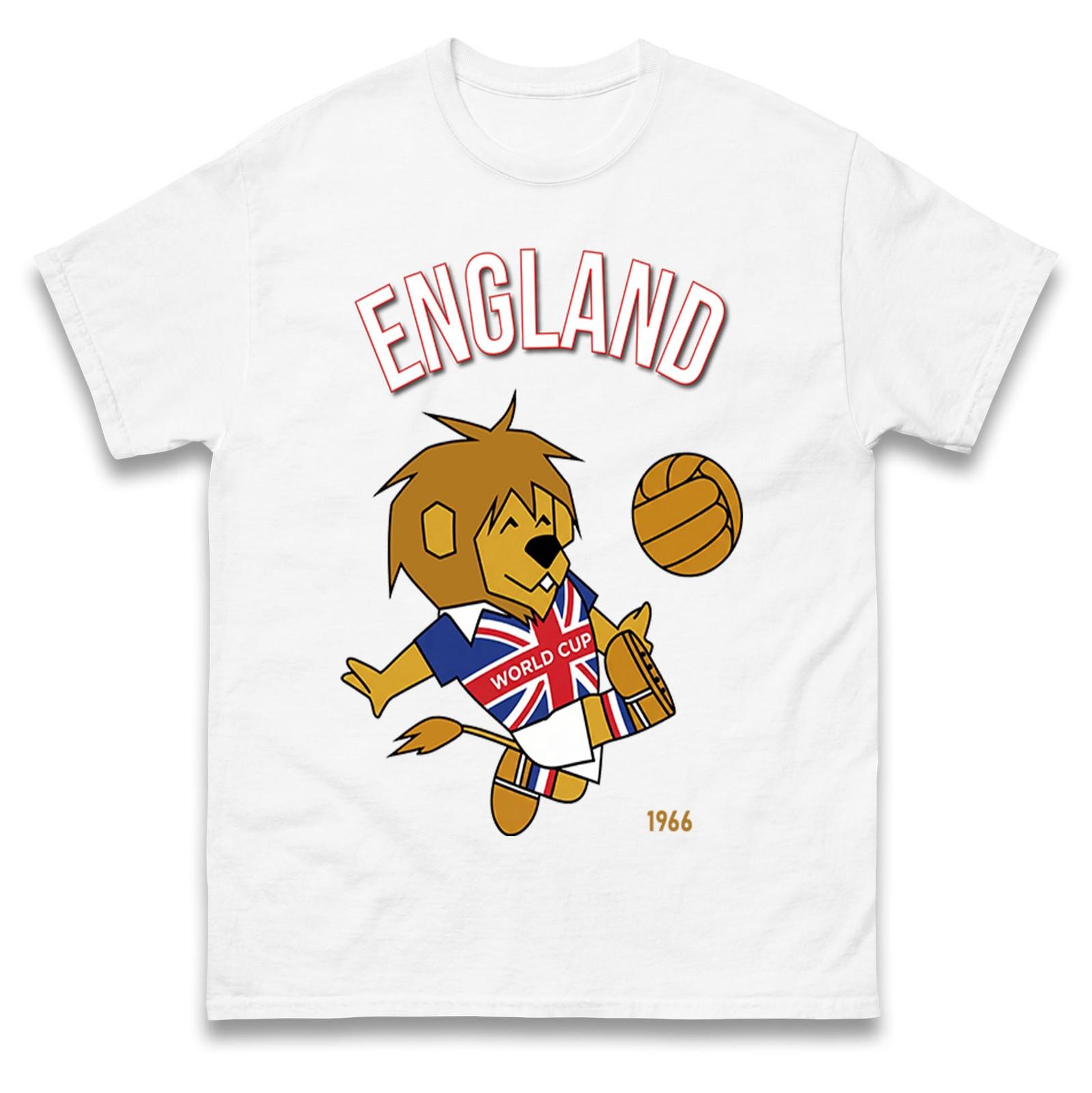 World Cup Willie England 1966 T Shirt, England World Cup Winners 1966 Tee Shirt S