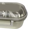 Stainless Steel Lunch Box Korean Style 2 Compartment Bento Box Metal Food Container for Kids Adults