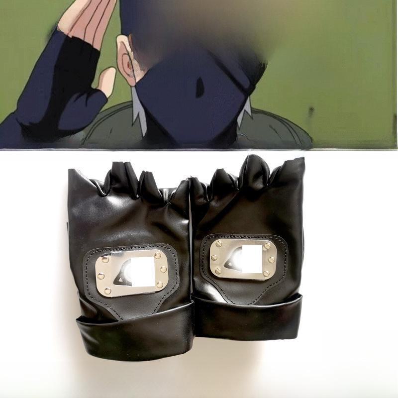 Kakashi Konoha Leather Performance Cycling Gloves with Ninja Logo