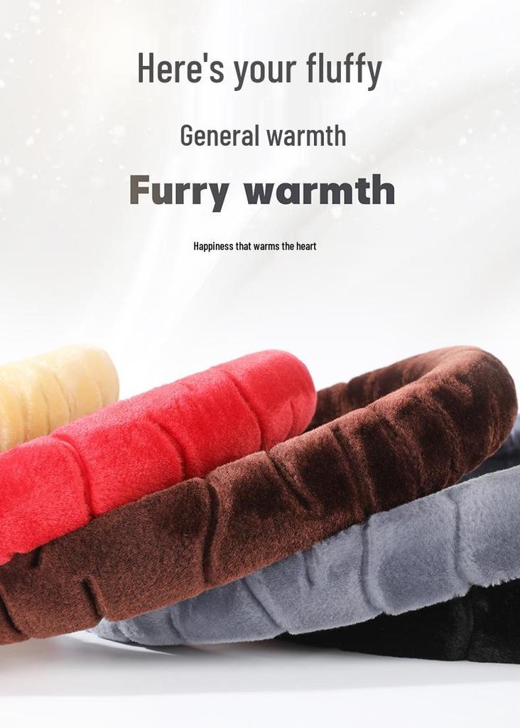 Winter Velvet Steering Wheel Cover - Plush, Warm, Universal Fit