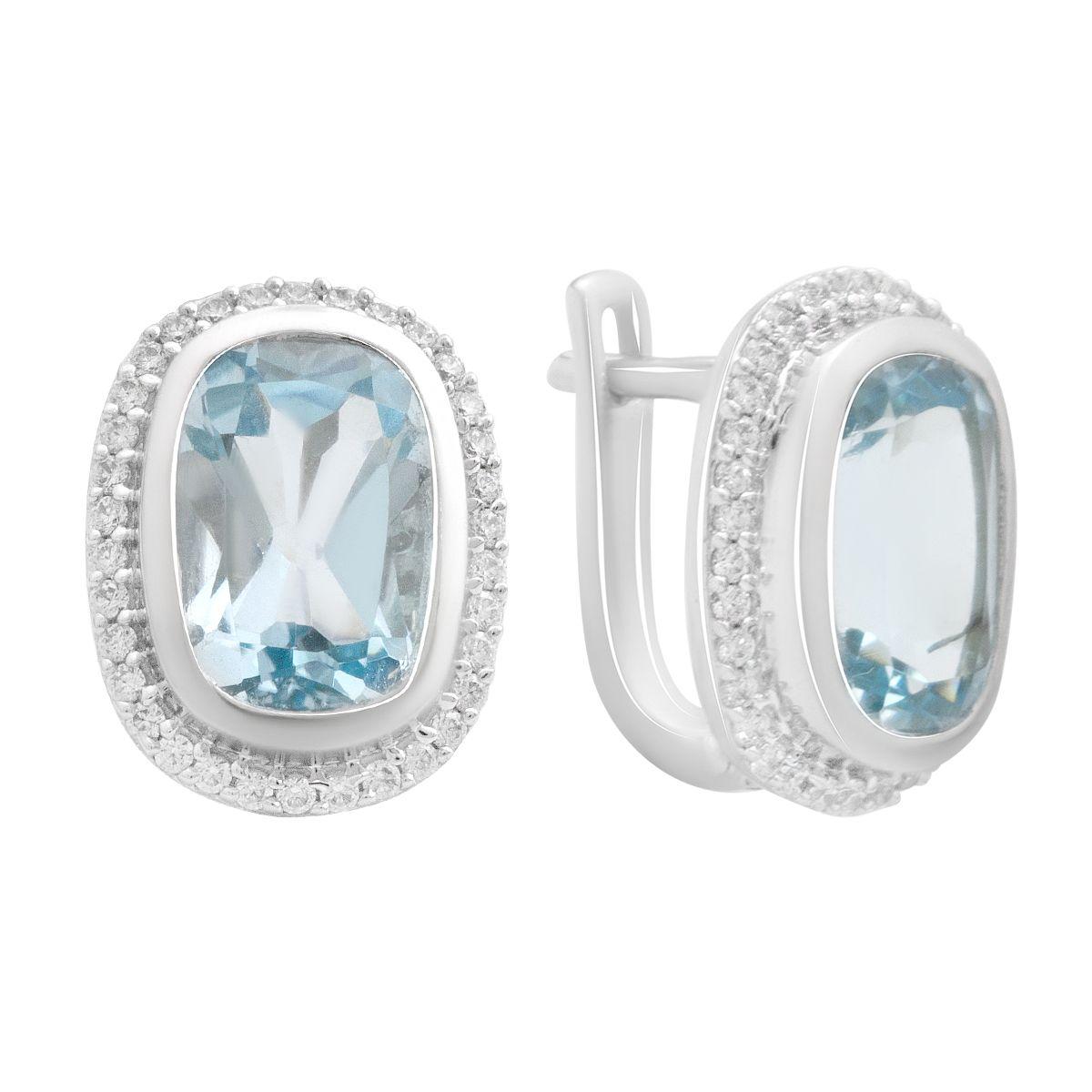 

Silver earrings with natural topaz 10.17ct (2188308)