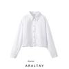 Araltay Fashion Style Women's Clothing French Style New Arrival Casual Fashion Unique Design Cut Out Embroider Short Shirt