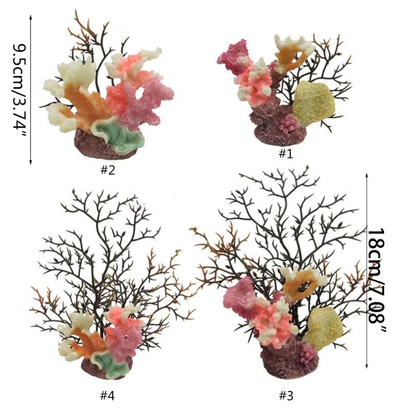 Aquarium Colorful Coral Craft Sea Creature Terrarium Habitat Aquarium Underwater Artificial Plant Reef