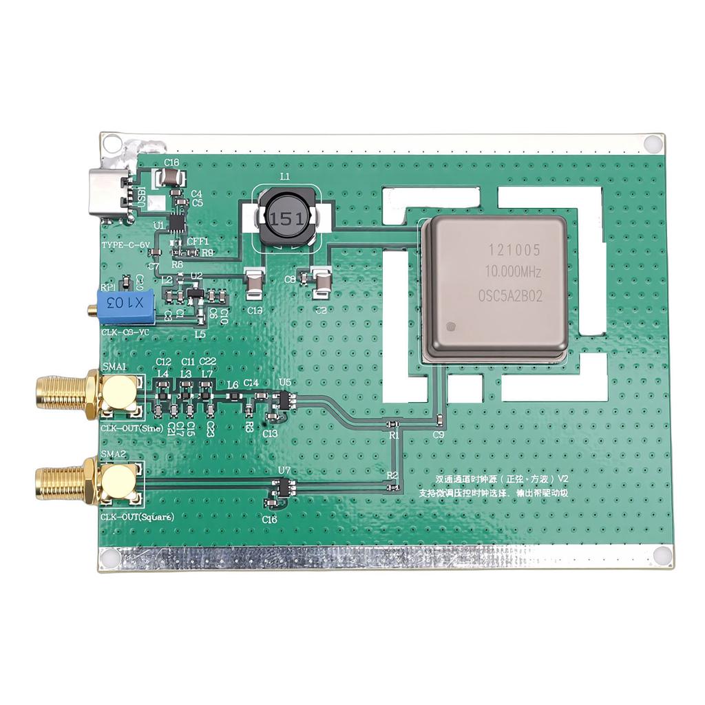 OCXO Board 10MHz Sinewave Output Frequency High Stability Standard Constant Temperature Crystal Oscillator with Type C