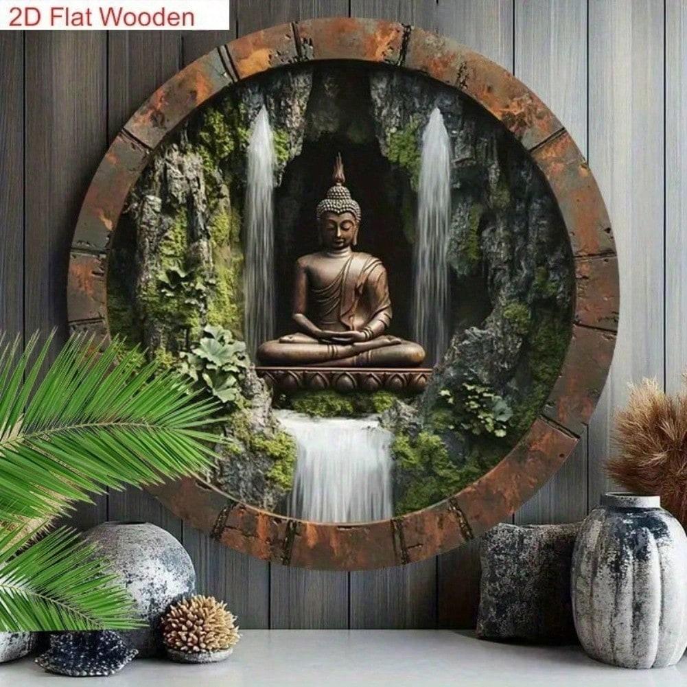

8x8 Inch Buddha Aluminum Sign Bohemian Zen Wall Art Home Office Decor 20x20 різнокольоровий