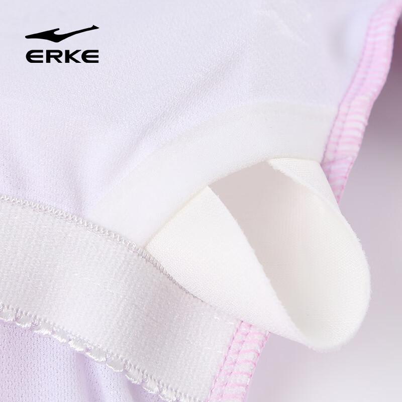 ERKE Girl's Short-Sleeve Skirted One-Piece Swimsuit
