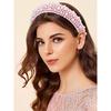 Rosa Perlen und Perlen-gepolstertes Stirnband   Schickes, voluminöses Haaraccessoire Geschenk für Damen und Mädchen