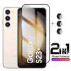 2IN1 karastatud klaas Samsung Galaxy S23+ S22+ S21+ S23 S22 S21 Plus S20 FE jaoks Ekraanikaitse Sansung S 23 Kaitseklaas