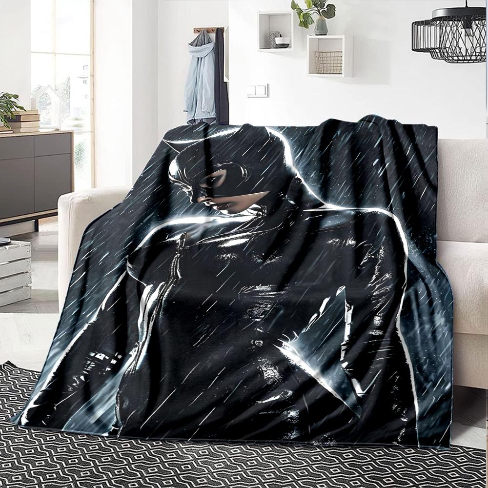 Batman Theme Printed Blanket - Perfect for Couch, Bed, Travel & Outdoor Use | Machine Washable, Cozy & Durable.