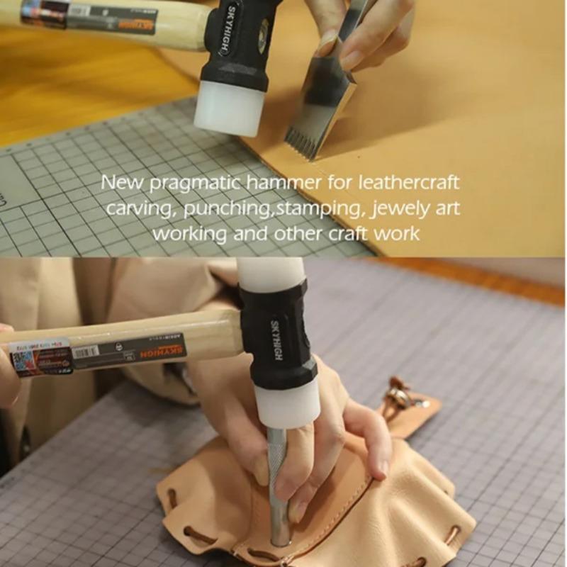 1Pc Nylon Head Mallet Hammer Dual Face Jewelry Metal Art Leather Craft Tool Handmade DIY Leather Punch 32/35mm Choose