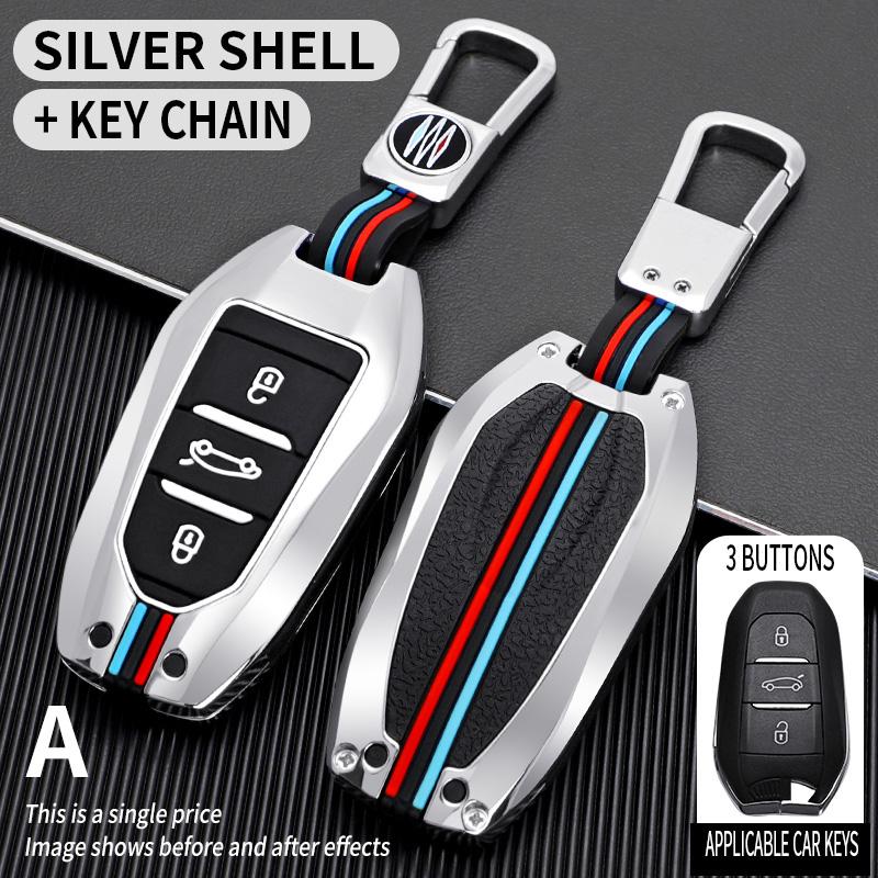 Car Flip Key Case Cover Shell For Peugeot 208 3008 308 508 408 2008 307 4008 For Citroen C4 C3 C6 CACTUS C8 Accessories