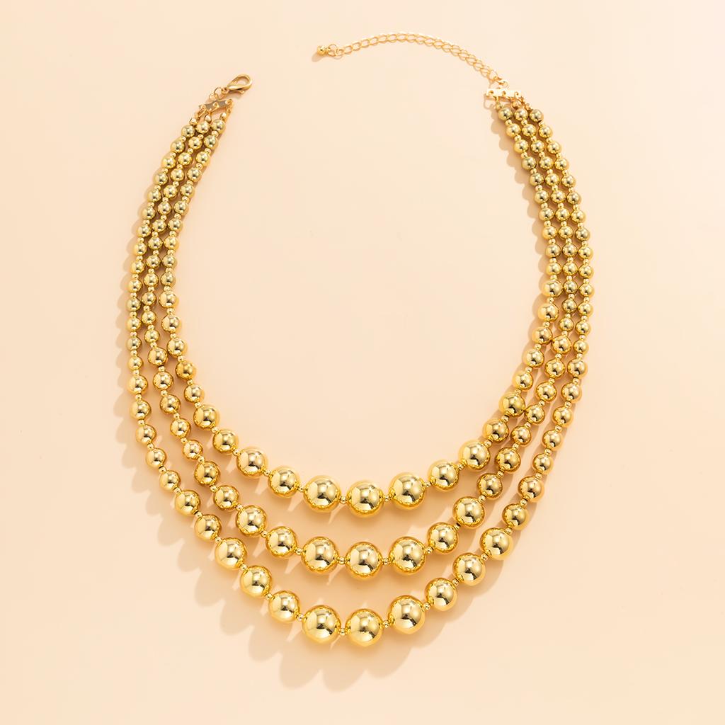 Exaggerated Acrylic CCB Ball Bead Chain Necklace for Women Gothic 2026 New Trendy Choker Neck Jewelry Steampunk Men