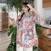 Kawaii Button-up-Hemd mit Tier-Katzen-Print-Bluse für Damen, japanischer Stil, Sommer-Hawaii-Grafik-Cardigan, lässige süße Tops