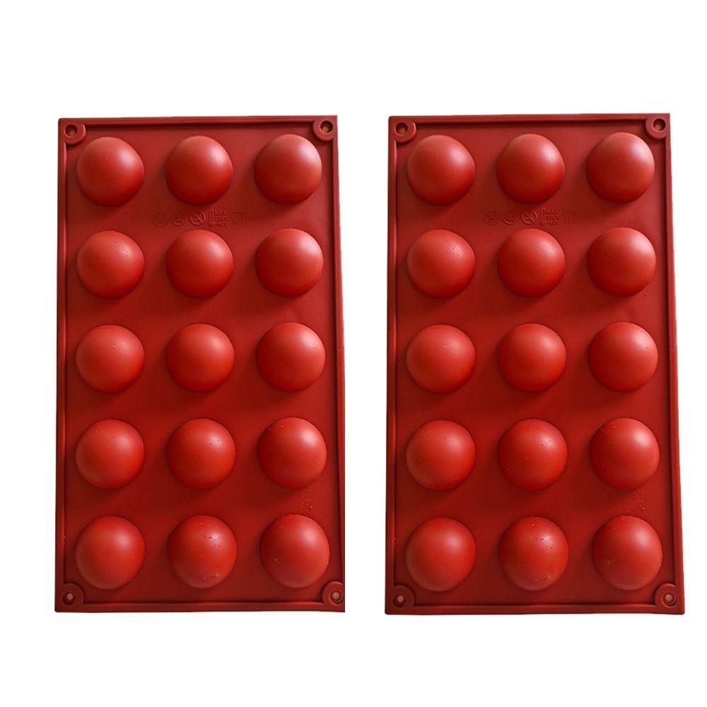2pcs BPA Free Chocolate Truffle Mold 15 Cavity Candy Mold Small Dome Baking Mold  Chocolate Mousse