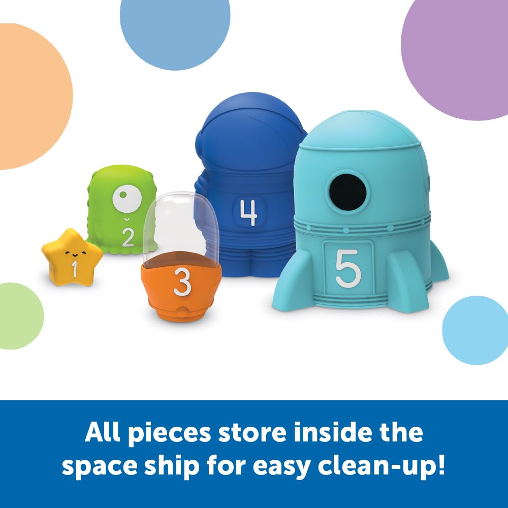 Learning Resources Numbers and Space Space Surprise Interlocking Numbers Educational Nesting Authentic Journey! Toy, Design, LER6377,