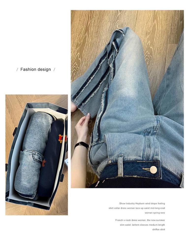 2026 Sommer Damen Trendiges Streetwear Set: Stilvolles Rundhals-Kurzarm-Oberteil & Weitbeinige Jeans